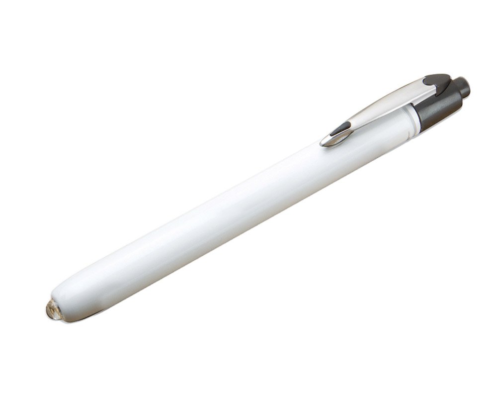 EMI Stainless Steel Diagnostic Medical Penlight with Pupil Gauge - Silver  EPL-935